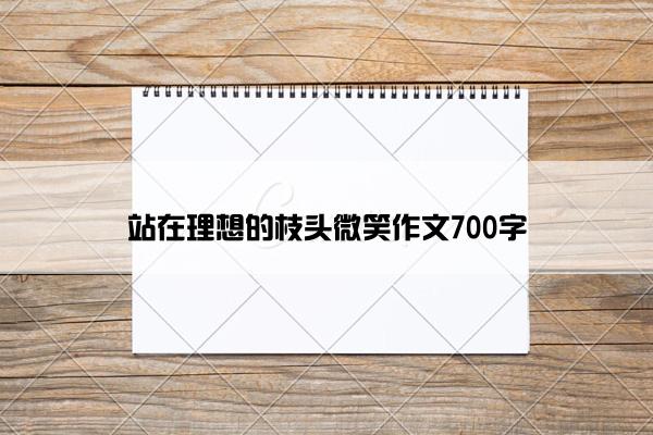 站在理想的枝头微笑作文700字