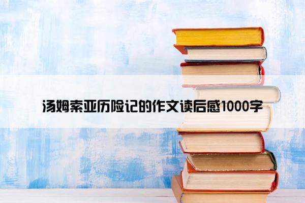 汤姆索亚历险记的作文读后感1000字