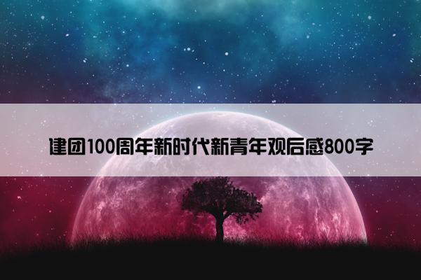 建团100周年新时代新青年观后感800字