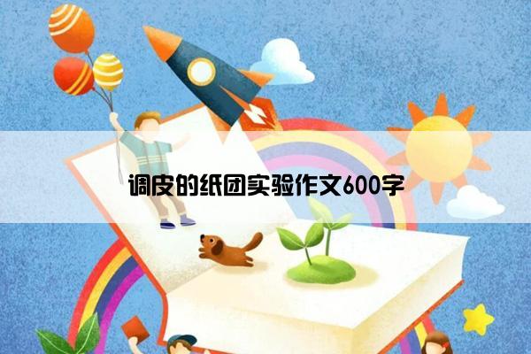 调皮的纸团实验作文600字