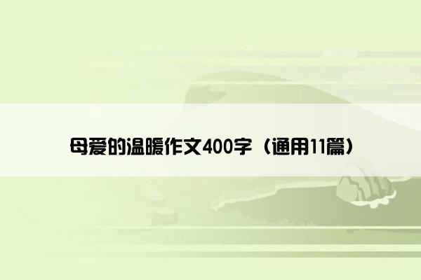 母爱的温暖作文400字（通用11篇）