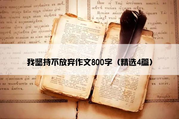 我坚持不放弃作文800字（精选4篇）