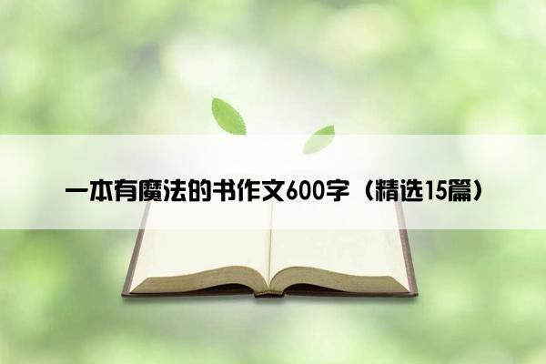 一本有魔法的书作文600字（精选15篇）