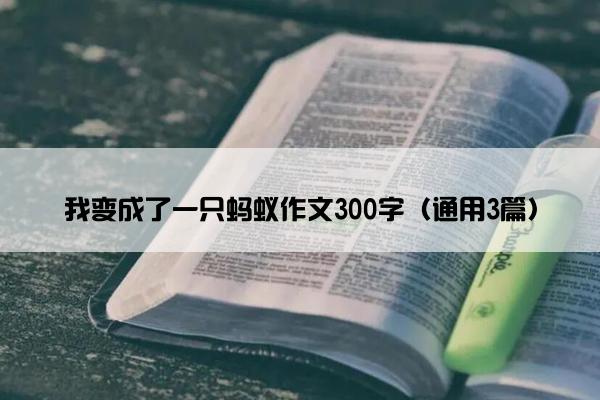 我变成了一只蚂蚁作文300字（通用3篇）