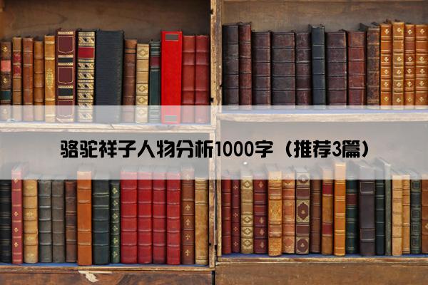 骆驼祥子人物分析1000字（推荐3篇）