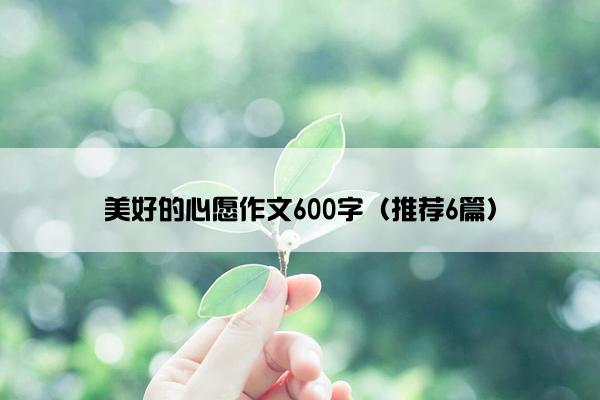 美好的心愿作文600字（推荐6篇）