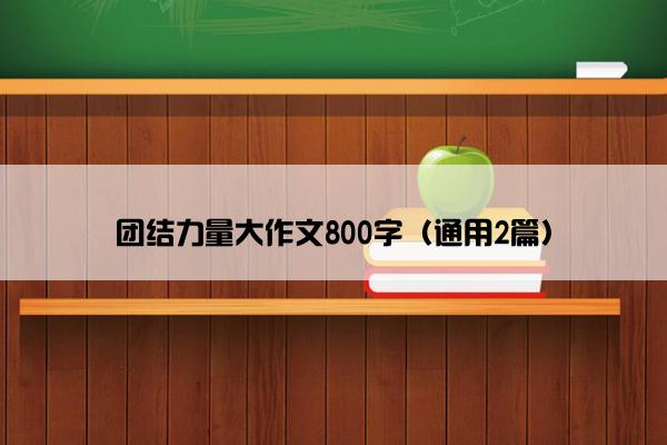 团结力量大作文800字（通用2篇）