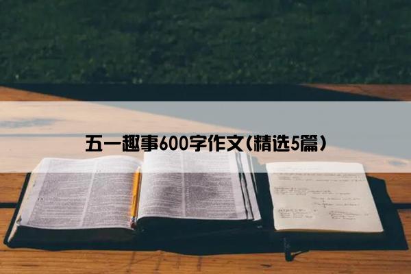 五一趣事600字作文(精选5篇)