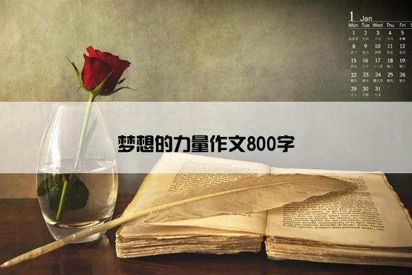 梦想的力量作文800字