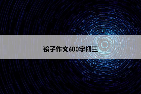 镜子作文600字初三