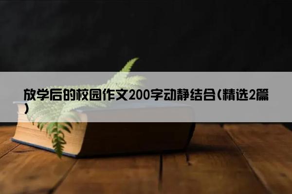 放学后的校园作文200字动静结合(精选2篇)