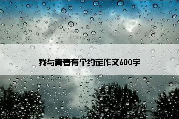 我与青春有个约定作文600字