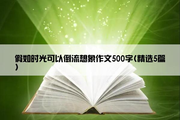 假如时光可以倒流想象作文500字(精选5篇)