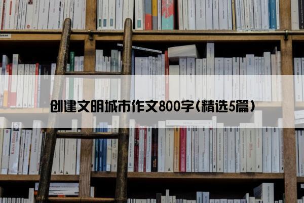 创建文明城市作文800字(精选5篇)