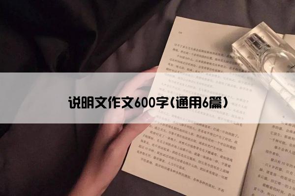 说明文作文600字(通用6篇)