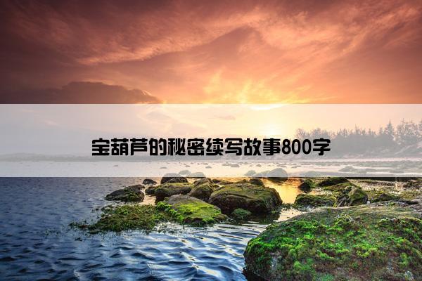 宝葫芦的秘密续写故事800字