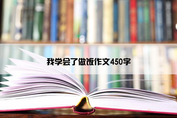 我学会了做饭作文450字